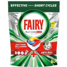 Капсулы для посудомоечной машины Fairy Platinum Plus Лимон, 40 капсул